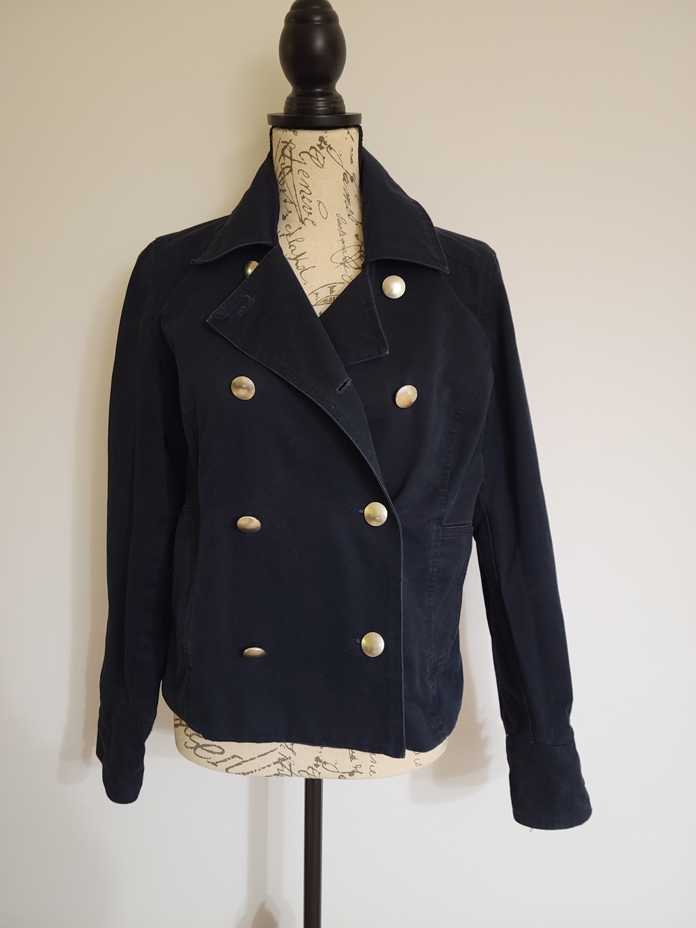 G.H. Bass & Co. Vintage Double Breasted Navy Pea Coat Women's Size M